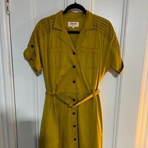 Tatyana Four Anchors Bowling dress Mustard Size LG